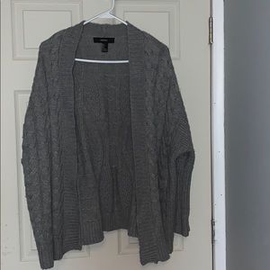 Grey sweater cardigan